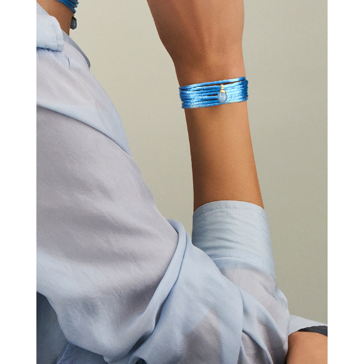 Milky Aquamarine Blue Choker