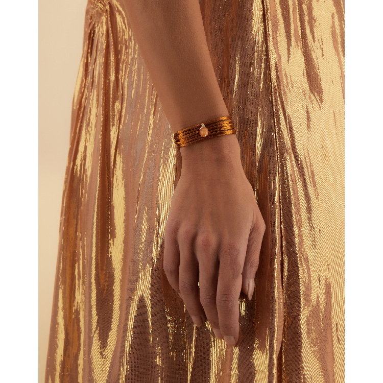 Orange Aventurine Multi Layered Necklace